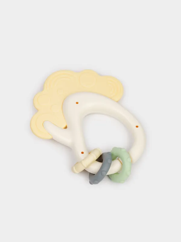 Ойыншық, 3 суспензия, сақина, силикон / пластик, бежевый, Kiddy, image-2