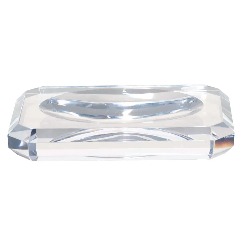 Мыльница, 12х8 см, стекло, прямоугольная, Грани, Shower Crystal Glance, image-0