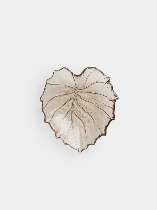Ыдыс, 16х14х2 см, шыны, жасыл, Жапырақ, Leaves, image-3
