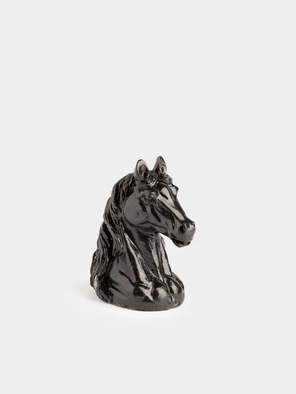 Шам, 7x10 см, жылтырақтары бар, қара, Жылқы, Horse black, image-3