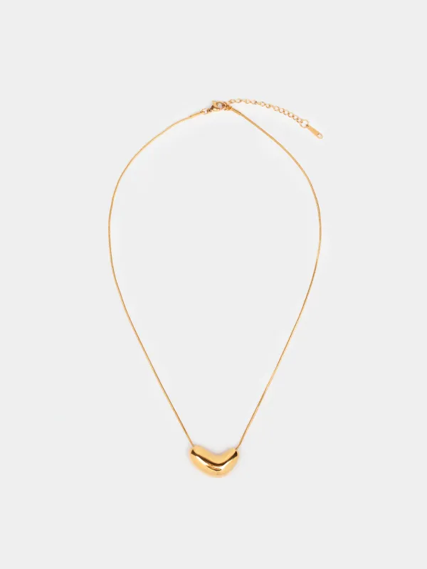 Шынжыр, 45 см, аспасы бар, металл, алтын, Jewelry, image-0