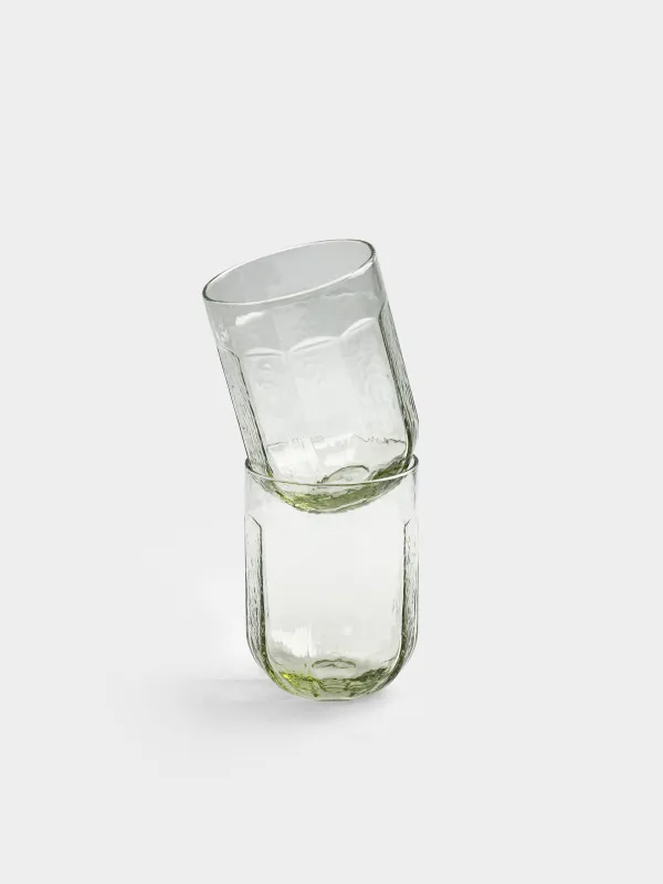 Стақан, 10 см, 330 мл, 2 дана, шыны, жасыл, Budrio, image-2