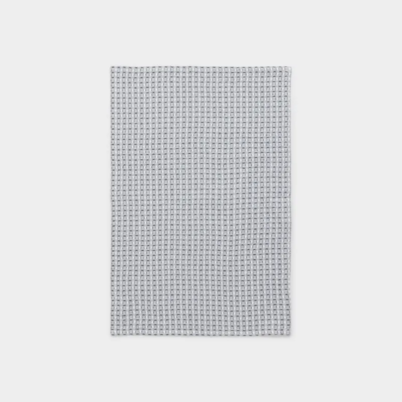 Полотенце кухонное, 40x60 см, хлопок, бело-серое, Waffle
