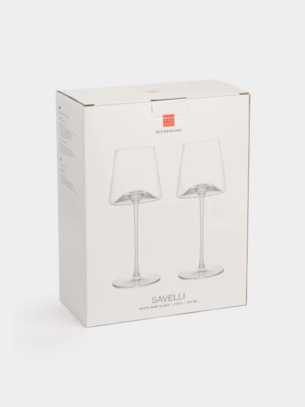 Ақ шарап бокалы, 320 мл, 2 дана, шыны, Savelli, image-4