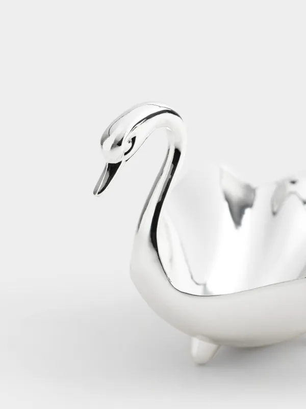 Сәндік ыдыс, 15х12х9 см, болат, Аққу, Swan, image-1