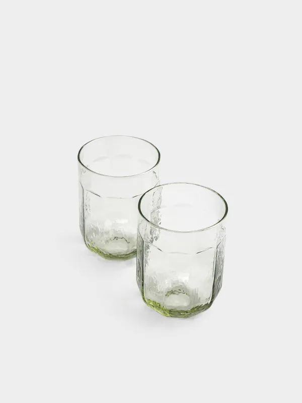Стақан, 10 см, 330 мл, 2 дана, шыны, жасыл, Budrio, image-1