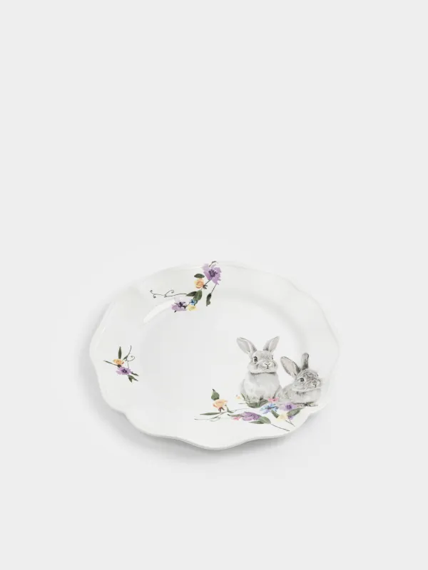 Түскі ас тәрелкесі, 27 см, фарфор N, ақ, Қояндар, Rabbit Easter, image-2