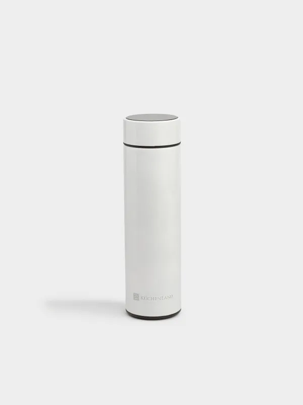 Термос, 500 мл, термометр, болат / пластик, ақ, Celsius, image-0