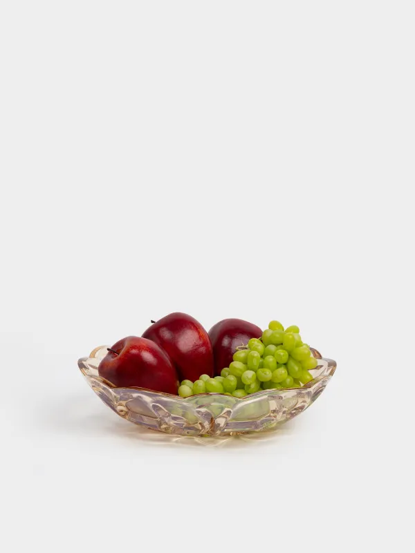 Жеміс вазасы, 29х8 см, шыны Р, кәріптас, Өрнектер, Gala, image-5