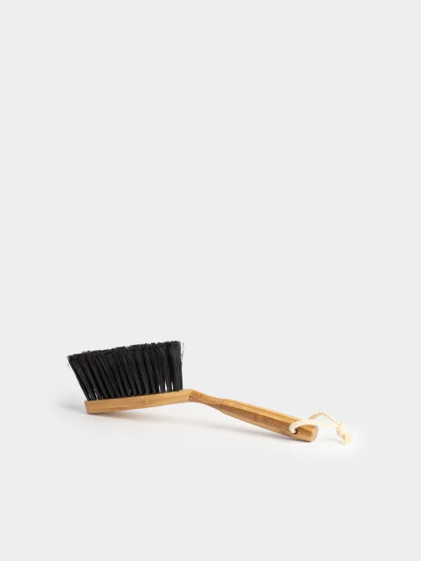 Щетка для мусора, с совком, 33 см, пластик/бамбук/сталь, черная, Black clean, image-3