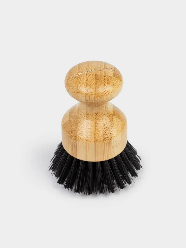 Щетка для мытья посуды, 7 см, бамбук/пластик, черная, Black clean, image-1