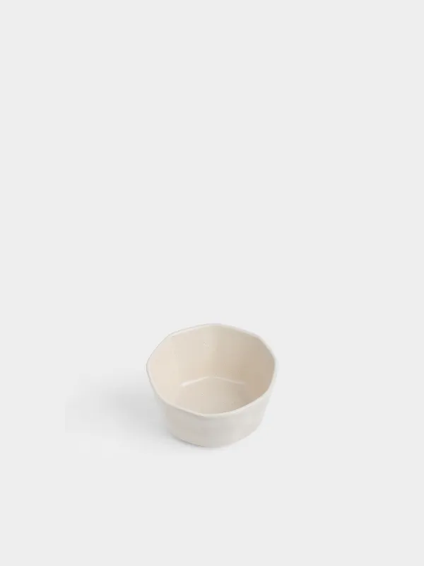 Кесе, 14х7 см, керамика, сүт түстес, Мыжылған әсер, Crumple creme, image-1