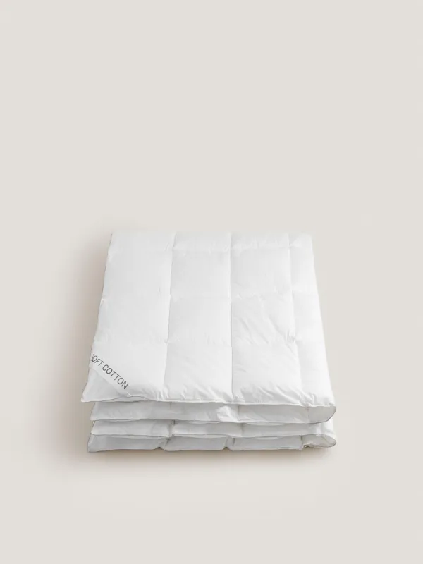 Одеяло, 200х220 см, хлопок/микрофибра, белое, с серебристым кантом, Soft cotton, image-5
