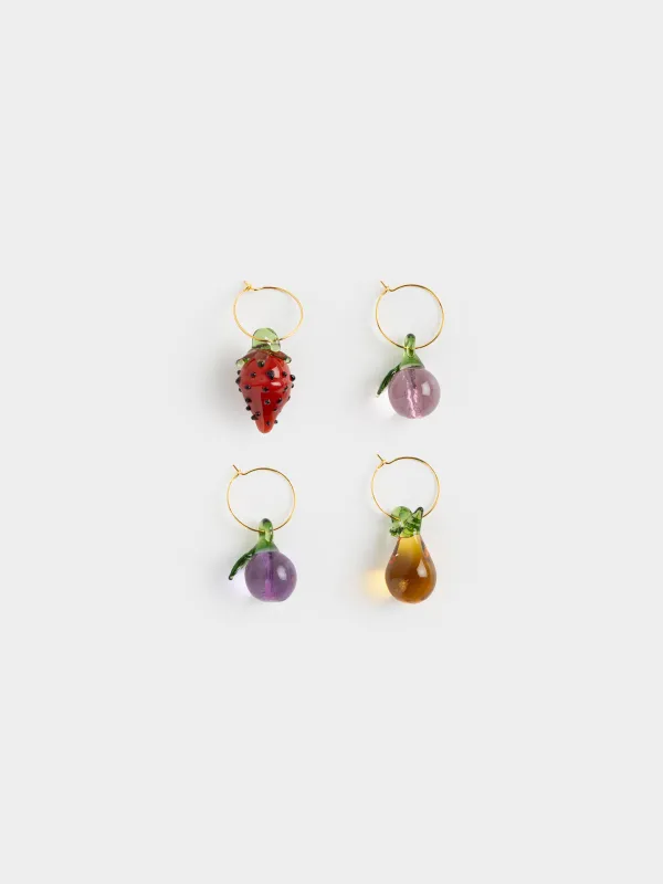 Подвеска для бокала, 4 шт, Фрукты, Fruit, image-0