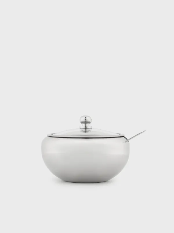 Сахарница, 9 см, 500 мл, с ложкой, сталь, Elegance, image-3