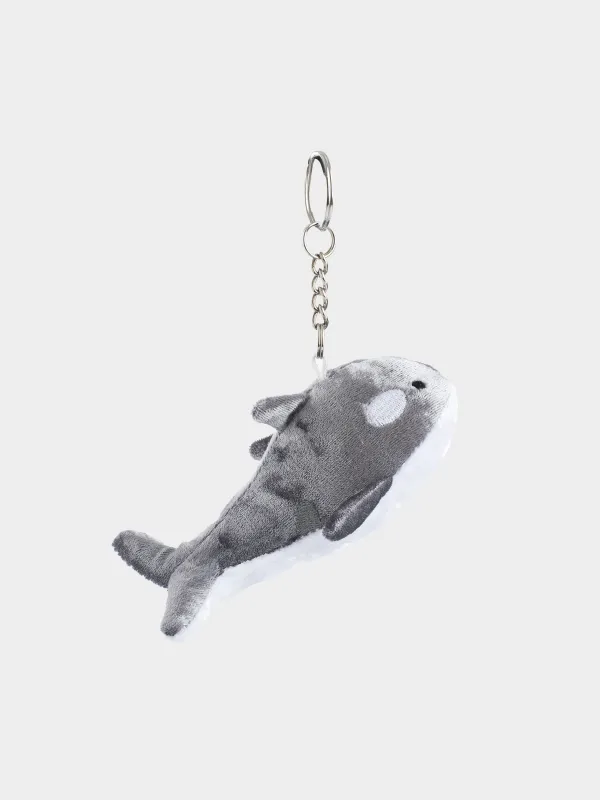 Брелок, 14 см, мягкий, полиэстер/металл, бело-серый, Касатка, Aquatic animals, image-0