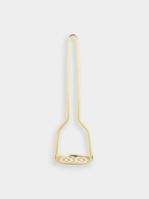 Пресс для пюре, 28 см, сталь, золотистый, Device gold, image-0