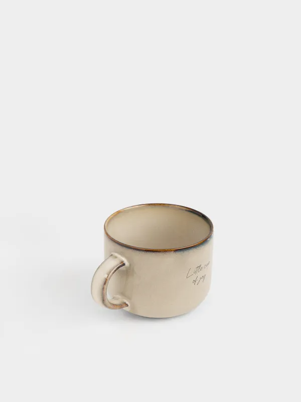 Саптыаяқ, 300 мл, тас керамика, сарғылт-қоңыр, Little cup of joy, Velir, image-2