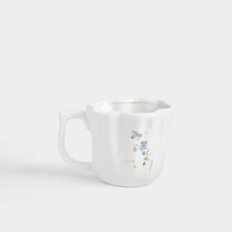 Саптыаяқ, 400 мл, керамика, ақ, Ботакөз, Crumple flower