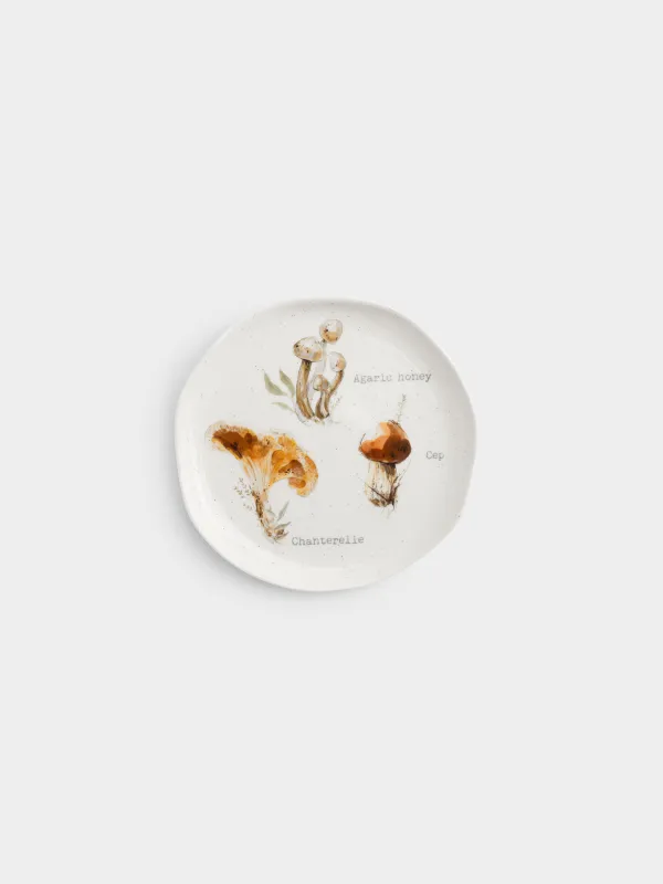 Тарелка закусочная, 19 см, фарфор N, молочная, Грибы, Autumn gifts, image-0