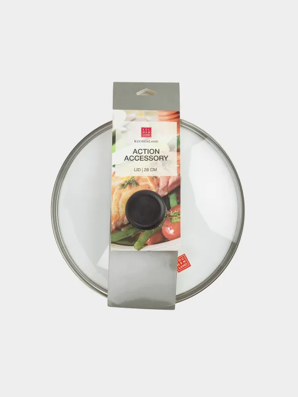 Крышка, 28 см, стекло/металл, Action Accessory, image-4