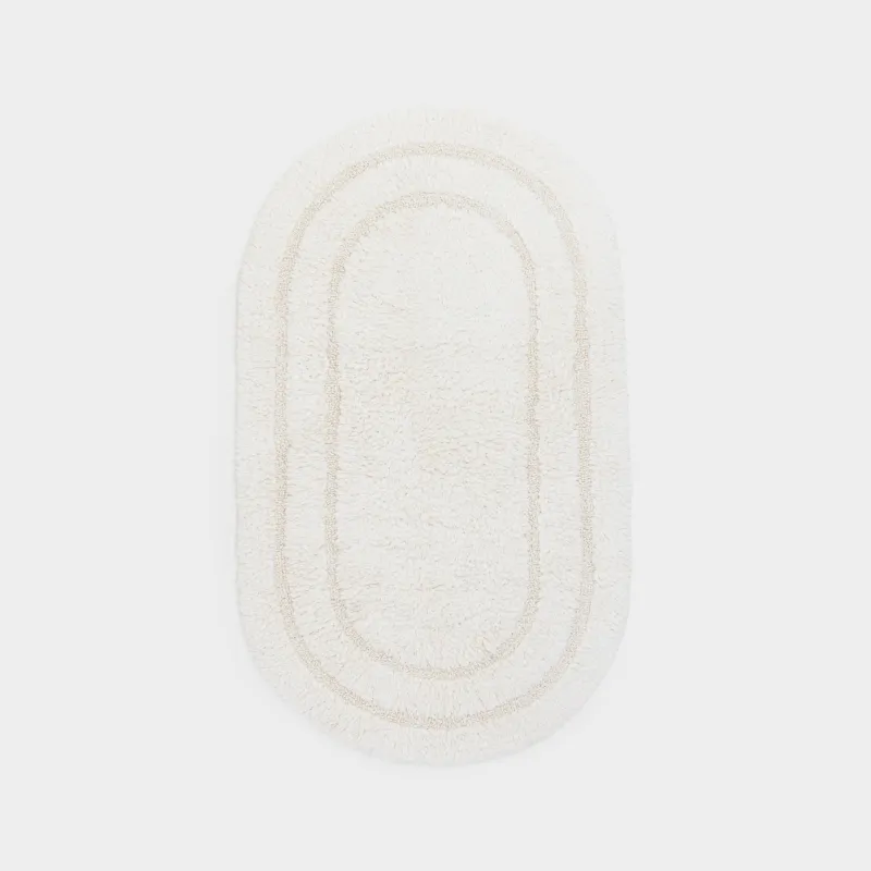 Кілемше, 60x100 см, сопақ, мақта, кілегей, Solo