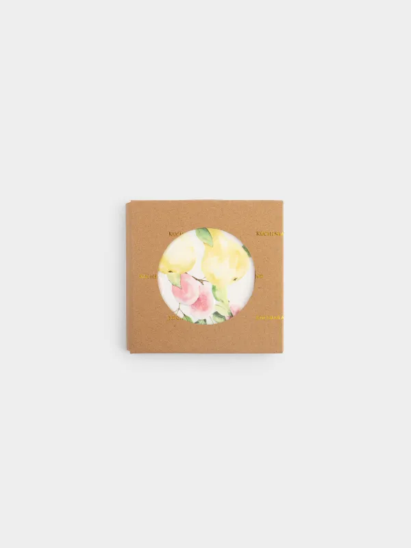 Подставка под кружку, Груши и сливы, Crumple print, image-3