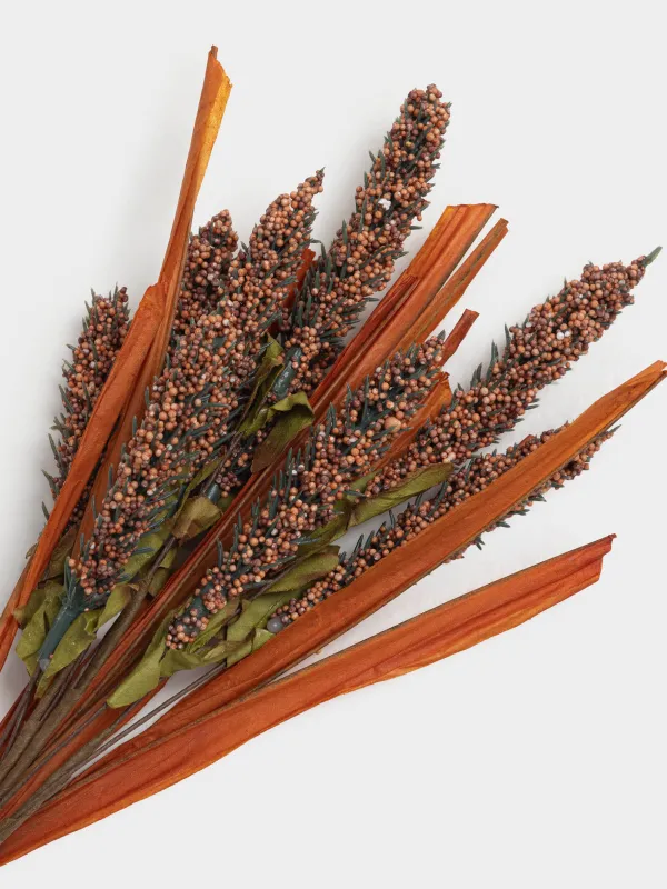 Сәндік бұтақ, 25 см, қағаз/пенопласт, Қоңыр құмай, Meadow decor, image-1