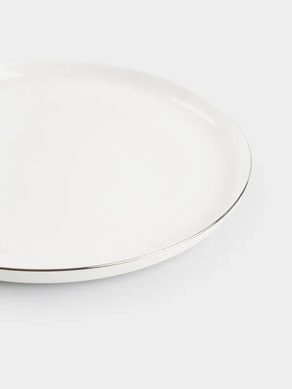 Түскі ас тәрелкесі, 26 см, фарфор F, ақ, Ideal silver, image-2