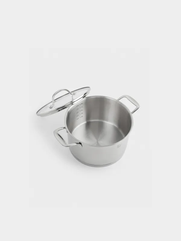 Кәстрөл, 20 см, 3,5 л, қақпағы бар, Silver Stone, image-2
