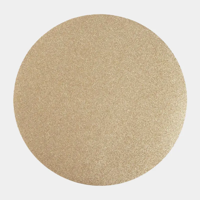 Аспаптарға арналған майлық, 38 см, ПВХ, дөңгелек, алтын, Glitter mat