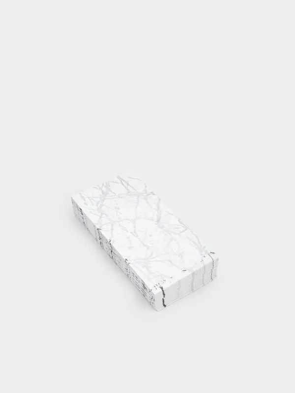 Қағаз майлықтар, 33х33 см, 20 дана, ақ, мәрмәр, Maniera, image-1