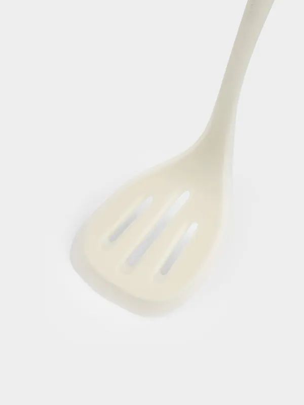 Қалақ, 35 см, саңылаулары бар, силикон/нейлон, сүт түстес, Milk kitchen, image-3