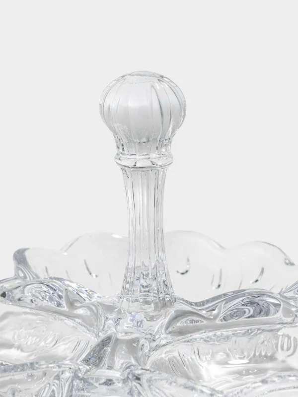 Менажница с декором,, 20х13 см, стекло, Clear pattern, image-3