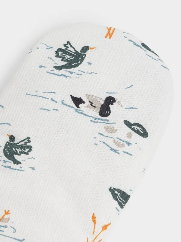 Ыдыс ұстағыш-қолғап, 17х33 см, сүт түстес, Үйректер, Ducks in pond, image-3