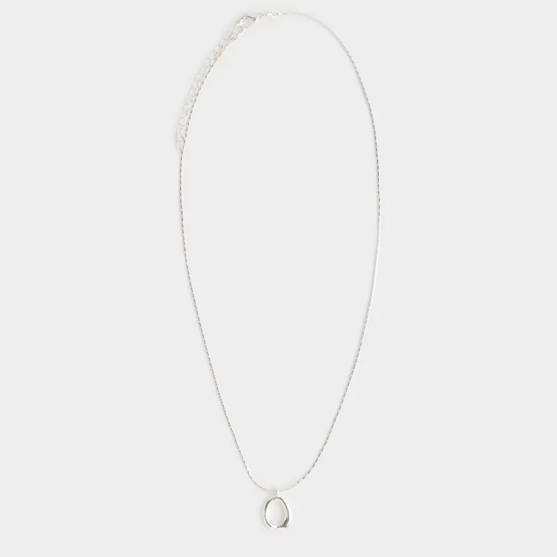 Шынжыр, 47 см, аспасы бар, металл, күміс, Jewelry