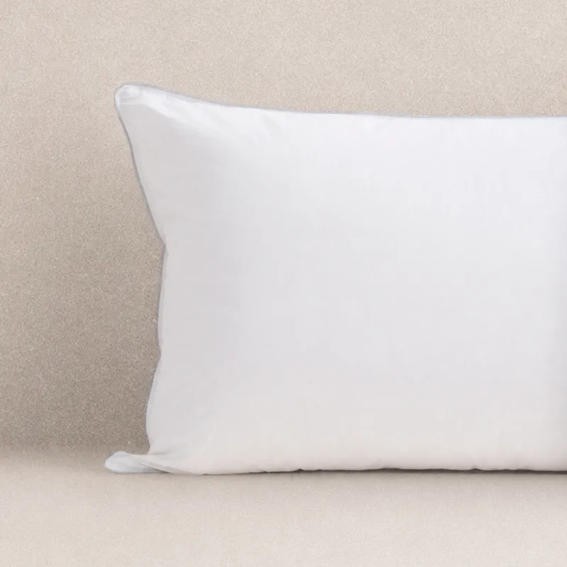 Жастық, 50х70 см, мақта/микрофибра, ақ, күміс жиектері бар, Soft cotton