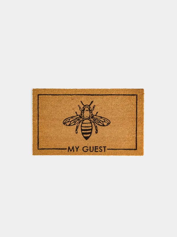 Кілемше, 45x75 см, кокос, сарғылт-қоңыр, My guest, Honey, image-0