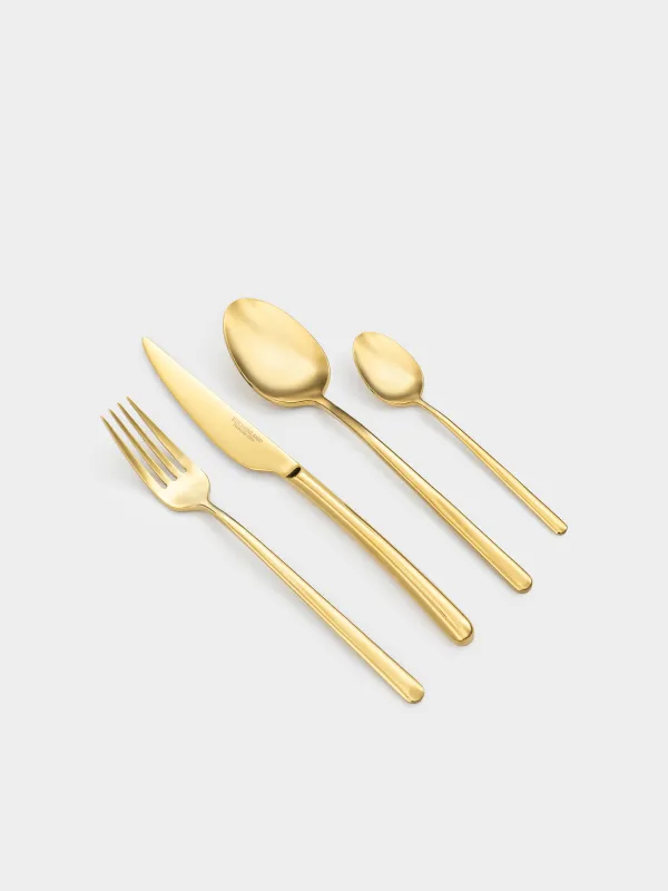 Ас құралдары, 6 адам, 24 зат, болат, алтын түстес, Toscana gold, image-1