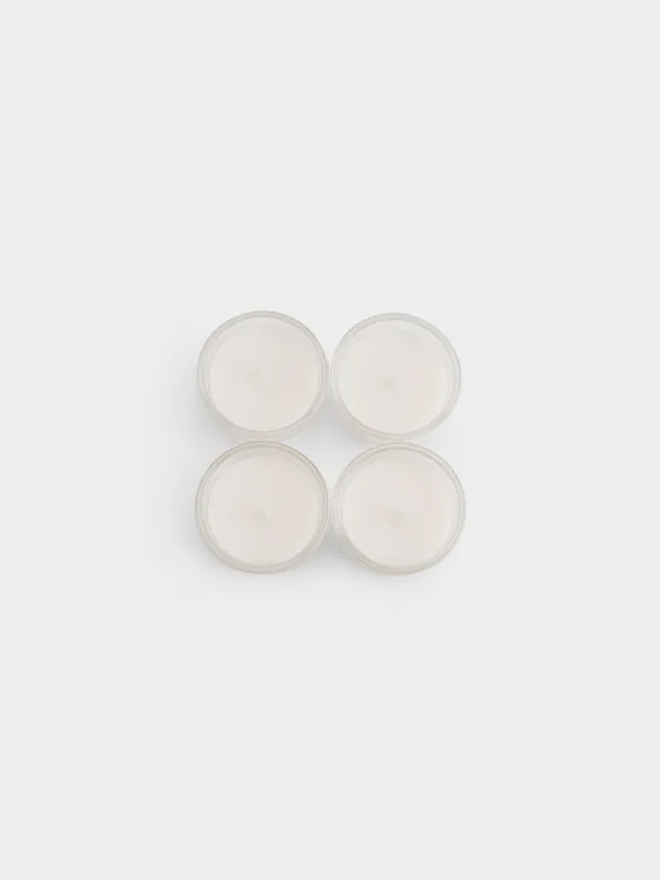 Хош иісті шам, 5 см, 4 дана, шам ұстағышта, шыны, Espresso Martini, Luxury white, image-0