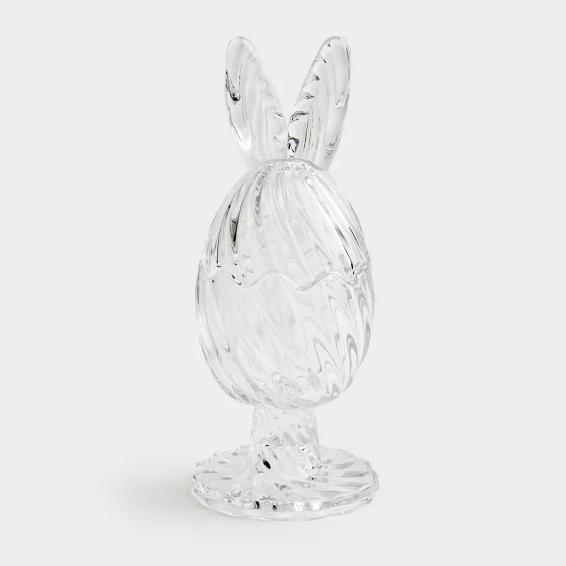 Кәмпит ыдысы, 8х22 см, 170 мл, аяқты, қақпағы бар, шыны Р, Қоянның құлағы, Camellia
