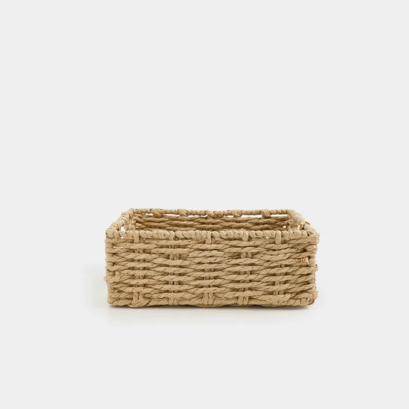 Корзина для салфеток, 18х18 см, плетеная, целлюлоза, квадратная, Braided