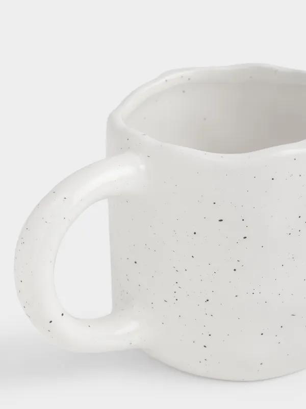 Саптыаяқ, 460 мл, керамика D, сүт түстес, дақты, Coffee, Crumple font, image-2