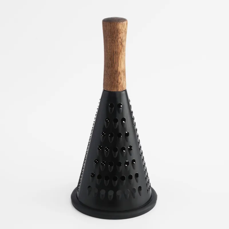 Үккіш, 25 см, болат / ағаш, дөңгелек, қара, Black style