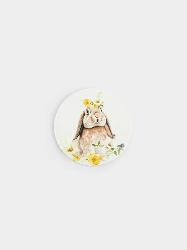 Подставка под кружку, Кролик в цветах, Natural Easter, image-0