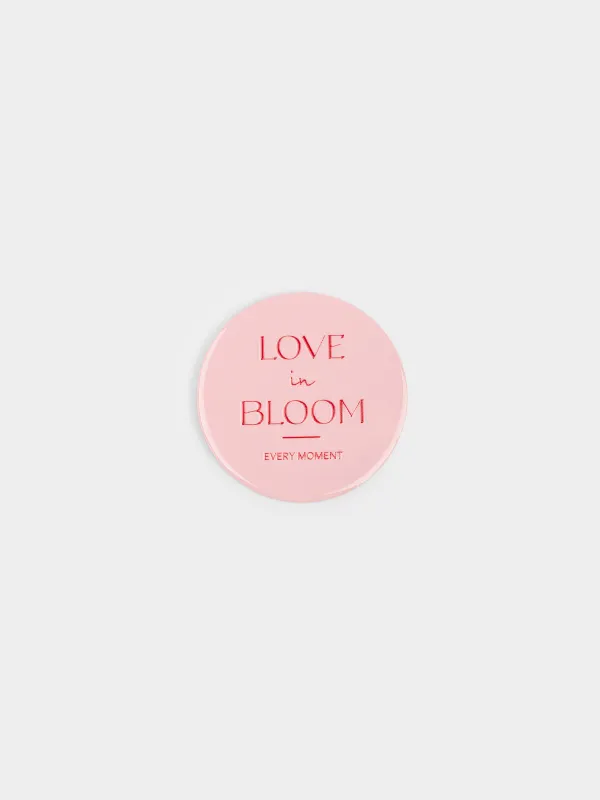 Саптыаяқ тұғыры, 11 см, дөңгелек, керамика/тығын, қызғылт, Love in bloom, Scroll, image-0