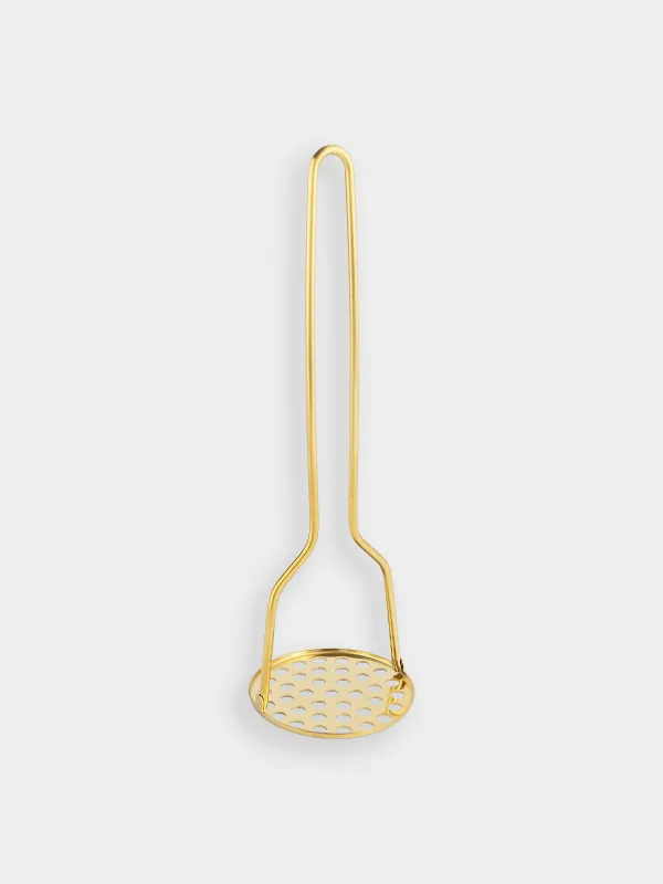 Пресс для пюре, 28 см, сталь, золотистый, Device gold, image-1