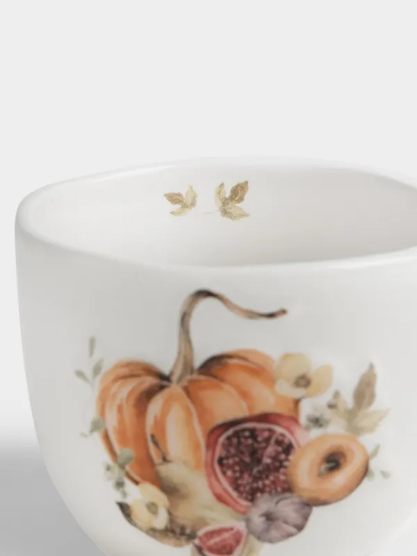 Саптыаяқ, 490 мл, керамика D, сүт түстес, Асқабақ пен жемістер, Pumpkin garden, image-1