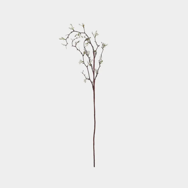 Ветка декоративная, 98 см, Белые бутоны, Flower garden