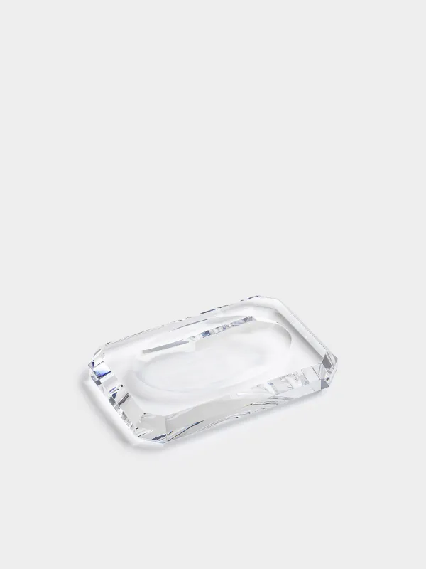 Мыльница, 12х8 см, стекло, прямоугольная, Грани, Shower Crystal Glance, image-2
